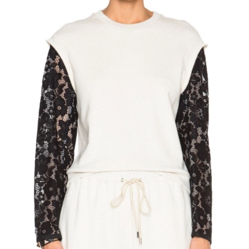 3.1 PHILLIP LIM Lace Organza Sweatshirt